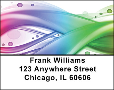 Abstract Rainbow Collage Address Labels | LBBAB-71
