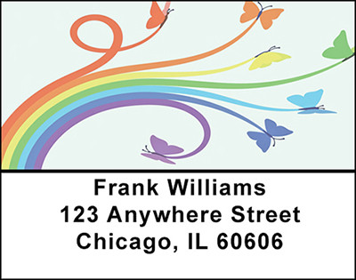 Butterflies and Rainbows Address Labels | LBBAB-74