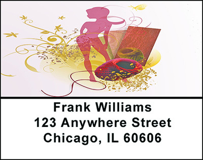 Women Fashion Abstract Address Labels | LBBAC-01