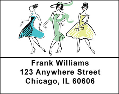 Retro Fashion Address Labels | LBBAC-02