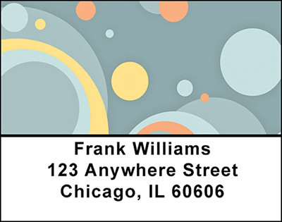 Abstract Circles and Dots Address Labels | LBBAC-08