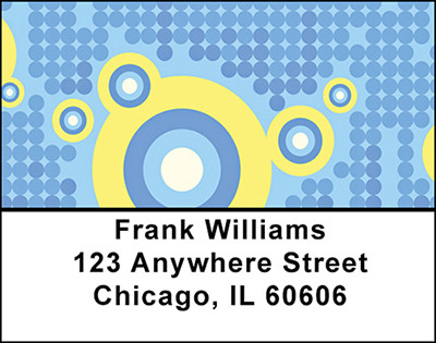 Abstract Blue with Circles Address Labels | LBBAC-10