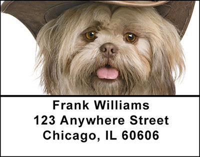 Shih Tzu Dog Portrait Address Labels | LBBAC-68