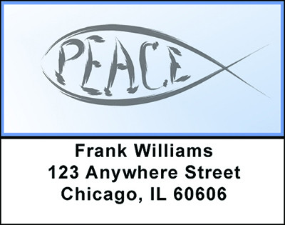 Religious Fish Symbol Address Labels | LBBAD-80