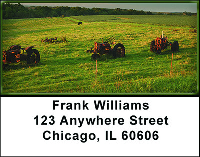 Old Farm Equipment Address Labels | LBBAH-29