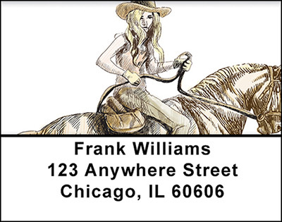 Cowgirls Address Labels | LBBAH-45