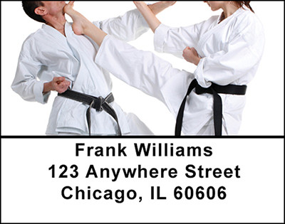 Black Belt Karate Address Labels | LBBAH-78