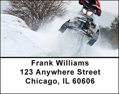 Snowmobile Fun Address Labels | LBBAH-81