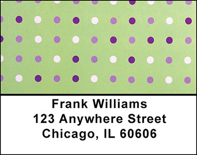 Purple Polka Dots Address Labels | LBBAI-40
