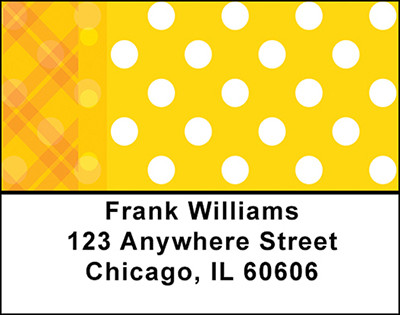 Polka Dots On Gold Address Labels | LBBAI-43