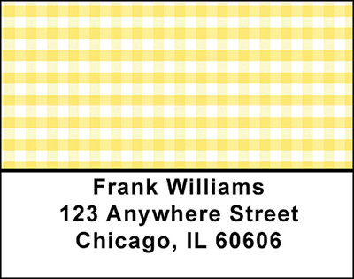 Gingham Check Address Labels | LBBAI-45