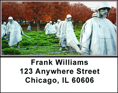 Honor Korean War Vets Address Labels | LBBAJ-01