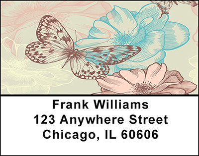 Vintage Butterfly Address Labels | LBBAJ-08