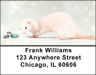 Ferrets with Bling Address Labels | LBBAJ-20