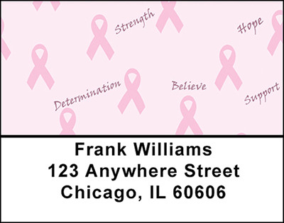 Pink Ribbon Inspiration Address Labels | LBBAJ-40