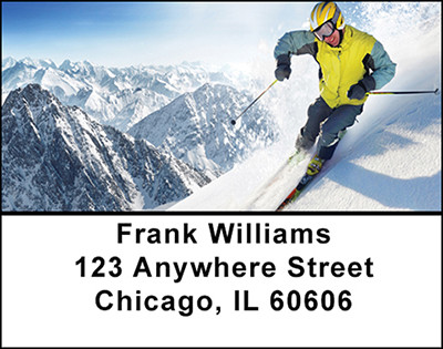 Skier Address Labels | LBBAK-39