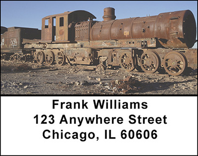 Rusty Old Locomotives Address Labels | LBBAK-56