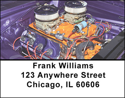 Classic Hot Rod Engines Address Labels | LBBAL-30