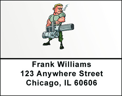 Military's Comical Characters Address Labels | LBBAL-35