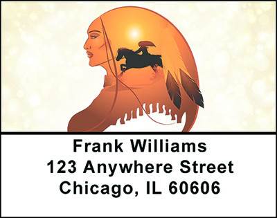 Native American Women Address Labels | LBBAL-65
