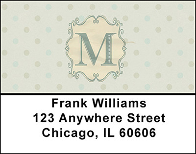 Vintage Monogram M Address Labels | LBBAL-98