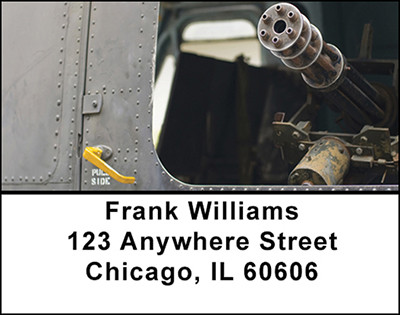 Military Machine Guns Address Labels | LBBAM-27