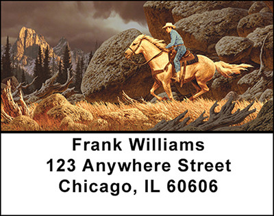 Western Cowboy Art Address Labels | LBBAM-74