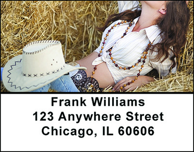 Western Cowgirl Address Labels | LBBAM-88