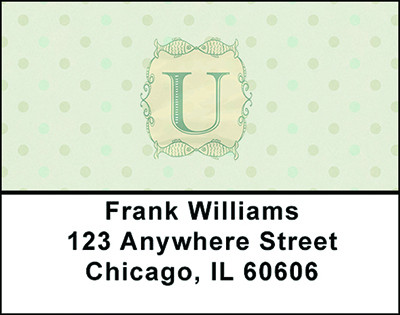 Vintage Monogram U Address Labels | LBBAP-07