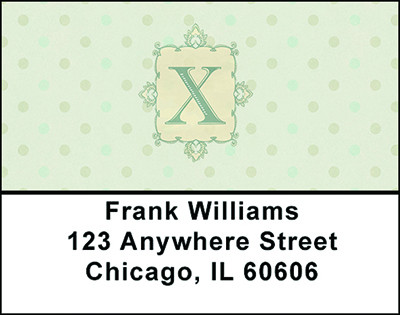 Vintage Monogram X Address Labels | LBBAP-10