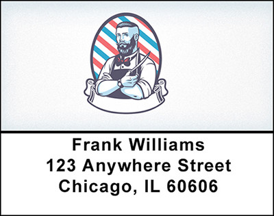 Olden Days Barber Address Labels | LBBAP-37