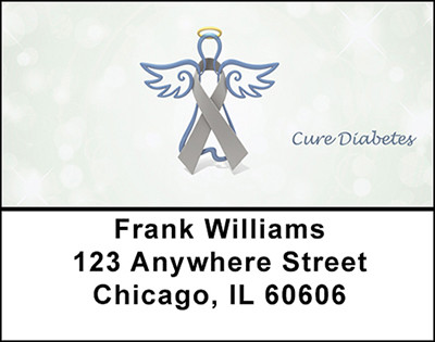 Gray Ribbon Address Labels | LBBAP-49