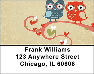 Owls - Hearts Address Labels | LBBAP-54