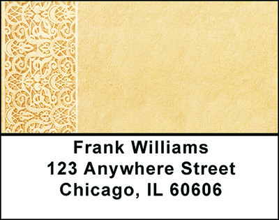 Ornamental Beige Address Labels | LBBAP-82