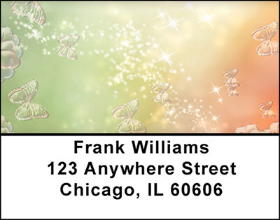 Butterflies on Ice Address Labels | LBBAQ-09