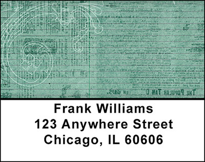 Antique Blue Address Labels | LBBAQ-17