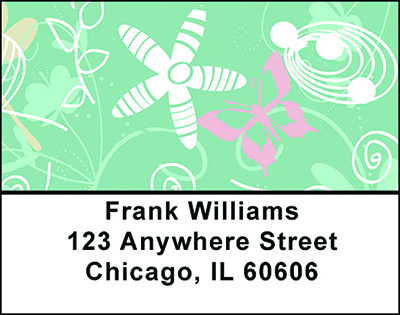 Ornamental Butterflies Address Labels | LBBAQ-56