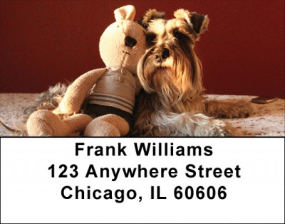 Snugly Schnauzer Address Labels | LBDOG-77