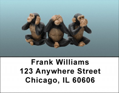 Wise Monkeys Address Labels | LBEVD-01
