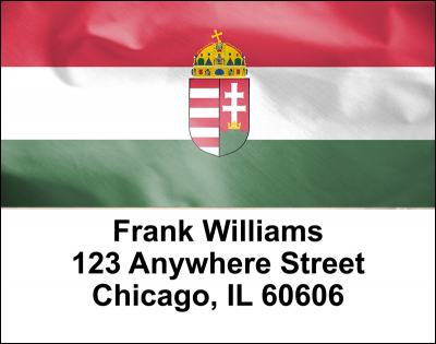 Hungarian Flag Address Labels | LBFLA-01