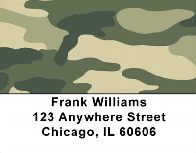 Camouflage Pattern Address Labels | LBMIL-90