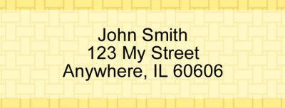 Yellow Safety Rectangle Address Label | LRVAL-003