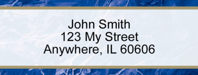 Blue Marble Rectangle Address Label | LRVAL-019