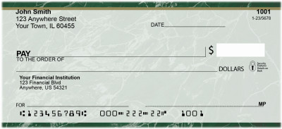 Green Marble Personal Checks | VAL-018
