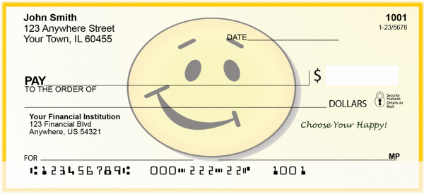 Smiley Face - Choose Your Happy Personal Checks | BAC-25