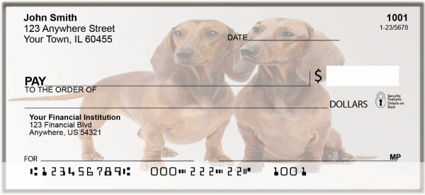 Daschund Dog Breed Personal Checks | BAC-46