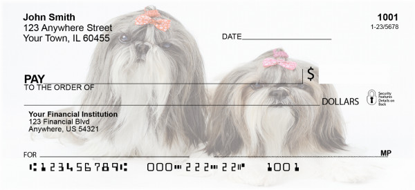 Shih Tzu Dog Breed Personal Checks | BAC-66