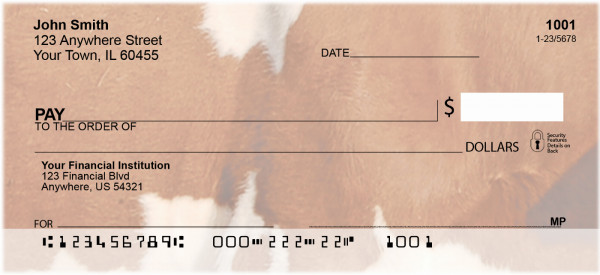 Cowhide Animal Prints Personal Checks | BAC-96