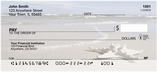 Starfish on a Beach Personal Checks | BAD-10