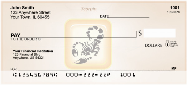 Scorpio Astrology Sign Personal Checks | BAE-08